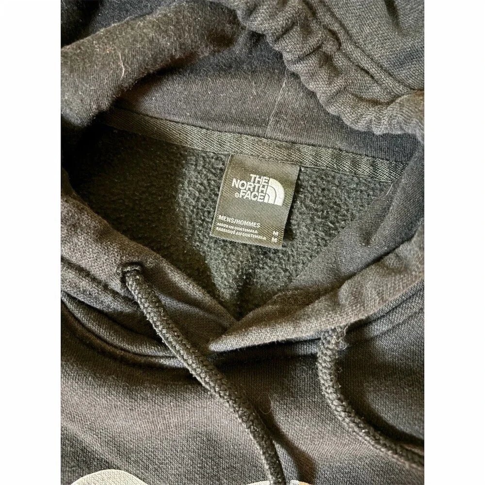 The North Face Hoodie Mens M Black TNF Bear Graphic Pullover Kangaroo